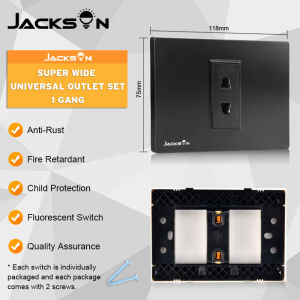 JACKSUN Black Wall Switch Outlet 1Gang 2Gang 3Gang Power Socket Panel Concealed Installation Tpye 118 16A