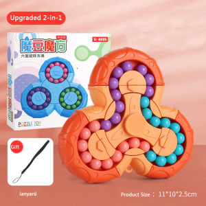 Rotating Magical Bean Cube Fingertip Toy Children Puzzle Creative Interactive Game Fidget Spinners Stress Relief Toys