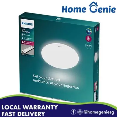 Philips Braid CL610 Tri-Color Ceiling Light with Remote Control | Tunable Dimmable Brightness Control