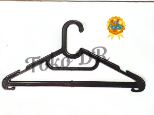 Gantungan baju segi tiga hitam mengkilap / Flash / Plastik