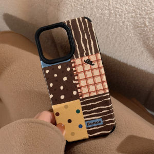 Splicing color spots horse patterns leather stickers soft case for iPhone 11 12 13 14 15 16 17 Pro Max Plus Air casing for iPhone17 case cover