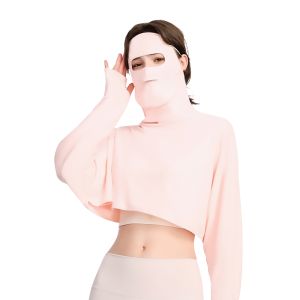 OhSunny Women Sun Protective UV Protection Shawl Tops With Face Cover UPF2000+ for Outdoor Cycling