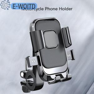 E-WOITD Moto Bike Phone Holder One Hand Operation And 360° Rotatable Phone Holder For Motorcycle And Scooter