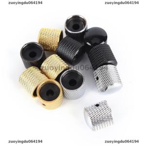 zuoyingdu064194 4pcs โลหะไฟฟ้าเบสกีตาร์เสียงควบคุมลูกบิดโดมลูกบิด + ประแจ