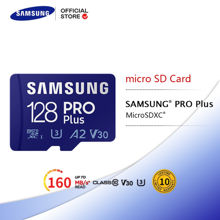 Samsung Pro Plus 128GB/256GB/512GB/1TB MicroSDXC MicroSD Card U3 V30 A2 ...