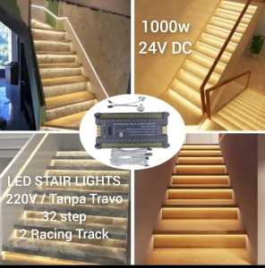 Modul Sensor Lampu Tangga Berjalan LED 220V Tanpa Travo 32 Step 2 Racing Track