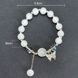 MillionGrid Vòng Đeo Tay Thời Trang 8Mm Sợi Hạt Hàn Quốc Đồ Trang Sức Thời Trang Cho Phụ Nữ Quyến Rũ Vòng Đeo Tay Tay Trang Trí Phụ Kiện Cô Gái Quà Tặng