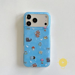For iPhone 17 Pro Max Case TPU Cartoon Animal Phone Case For 16 15 Cover Aesthetic Korean Cute