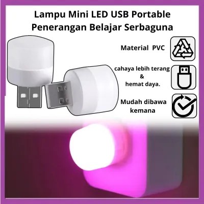 Lampu LED Mini Usb Light Bulb Portable Lampu Kecil Darurat Penerangan Camping Tidur Belajar Baca Serbaguna - FR Gallery