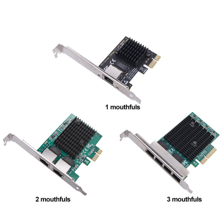 EJ.life Carte Réseau PCIe 2.5Gbps Adaptateur Ethernet Gigabit pour