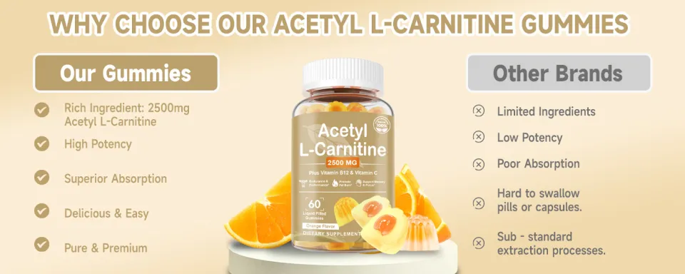 Ozmolts Acetyl L-Carnitine Supplement Weight Loss Gummies for Muscle Growth  and Recovery L Carnitine Gummy Slimming Supplements Green Apple 60 Gummies 