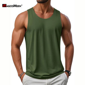 MAGCOMSEN Mens Tank Top UPF 50+ Cotton Blend Sleeveless Shirt Soft Lightweight Breathable Casual Summer Everyday Beach Vacation2026