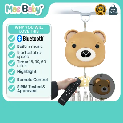 Mas Baby Billy dBear Cradle Machine Electric Motor Newborn Baby Swing Cradle
