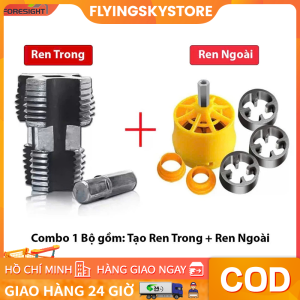 Bộ Dụng Cụ Tạo Ren Ống Nước Trong Và Ngoài Khắc Phục Đầu Gãy Hỏng Đa Năng Thép Hợp Kim Bền
