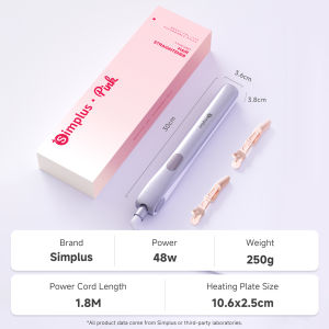 Simplus 3 in 1 Hair Straightener Straightening Curling Nourishing Moroccan Argan Oil Nourishing Coating 30 Million Negative Ions Rolling LED Digital Display