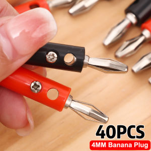 Applicable to 4mm Zinc Alloy Banana Plug Open Screw Type Audio Speaker Wire Cable Connector Adapters for Sound System Male Banana Plugs h260926
