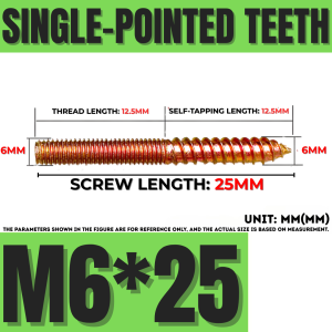 Double-Ended Self-Tapping Screws | Heavy-Duty Wood Thread Stud Metal Dowels for Furniture Assembly & Repair Mr Hardware