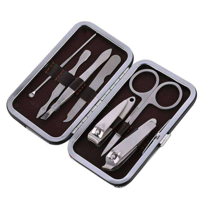 POCKET SET 7PCS NAIL ART ALAT PERAWATAN POTONG KUKU / GUNTING KUKU 7 IN 1 PEDICURE MANICURE BAHAN STAINLESS