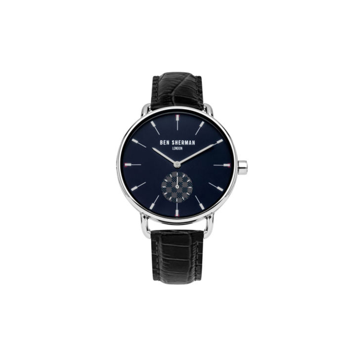 Ben Sherman Men Black Genuine Leather Strap Analog Watch WB063UB