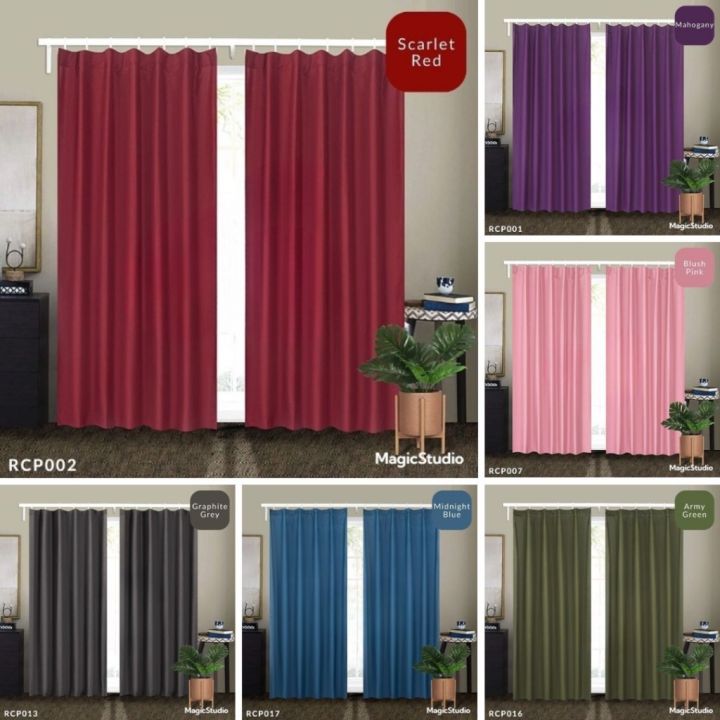 Langsir Tingkap Murah Window Curtain Semi Blackout Kain Langsir Pintu ...