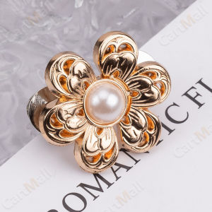 Fashion Flower Jeans Waist Buckle Adjustable Waist Buckle No Sew Removable Decorative Pins 1Set