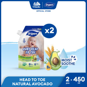 Drypers Baby Head to Toe (2x450ml) - Suitable for newborn baby & above