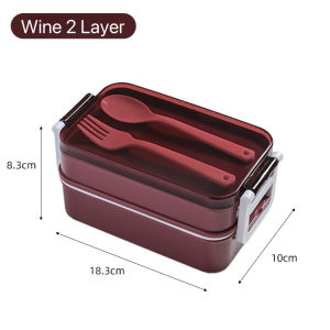 Buy 1 Take Utensils Portable Lunch Box Leak-proof Microwave Safe Bento Box Food Container for Diet Meal Prep School