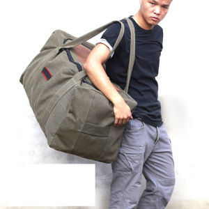 [LOCAL+COD] 120L Large Capacity Double Shoulder Travel Bag Hand Luggage Packaging Quilt Moving Migrant Worker Bag Extra Large Thick Canvas Bag Large Capacity Portable Travel Bag Mens and Men and Womens Luggage Bag 60 Liters