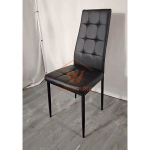Wfurniture High Back Dining Chair Restaurant Fabric Chair PU Leather Designer Chair Dressing Chair 餐椅 Kerusi Makan Restoran
