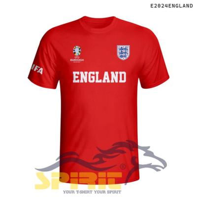England national team jersey shirt euro FIFA 2024 European cup short sleeve cotton 24S Premium-red, 