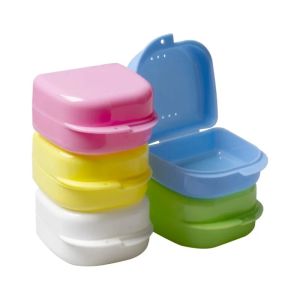 50pcs Lagre Dental Orthodontic Retainer Plastic Braces Retainer Case Denture False Teeth Case2026