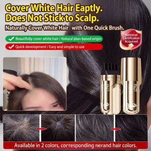 【Quick Cover/Comb Design】Plant Extract PeptidesHair Dye Stick For Gray Hair Temporary Non-Fade Color Pen With Comb Teeth 20ml Portable Hair Root Touch Up No-Wash Hair Color Stick