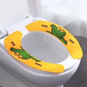 XYAX(XUNJIE) Warm Cartoon Washroom Household Bathroom Product Reuseable Toilet Seat Cover Closestool Pad Toilet Seat Cushion Toilet Sticky