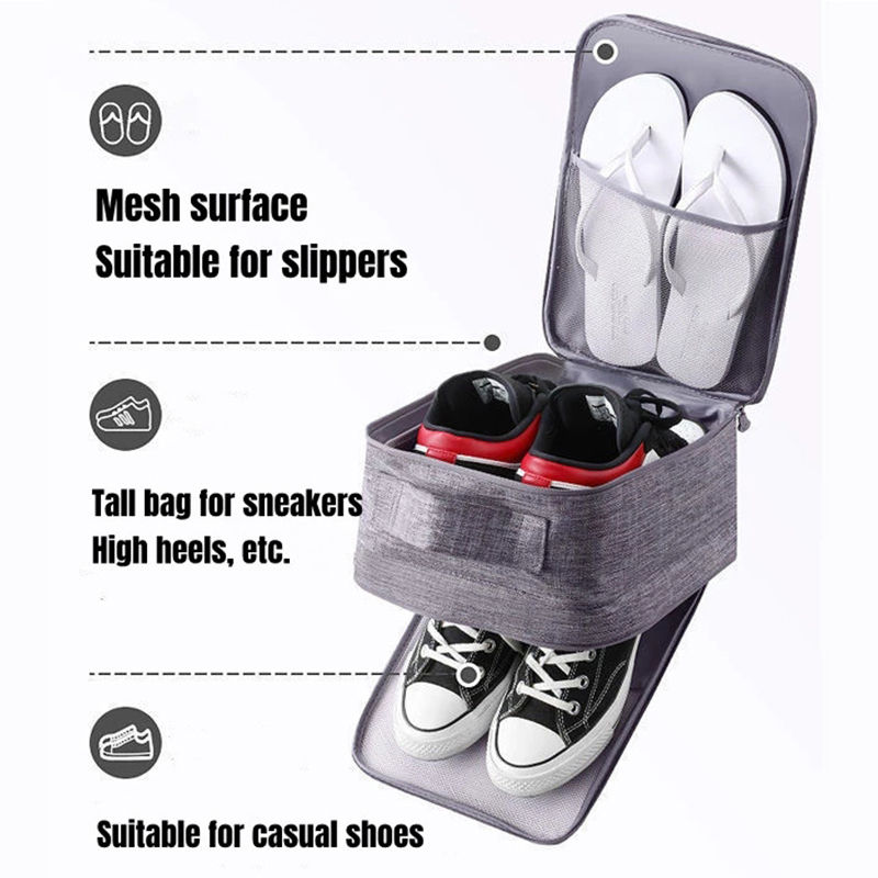 Borsa porta scarpe da viaggio in rete impermeabile, custodia portatile per scarpe Kasut
_voghion.com