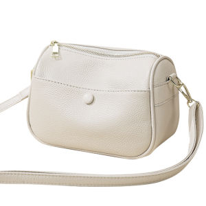 New foreign trade cross-border handbag simple and fashionable multi-layered large-capacity womens shoulder bag top-grain leather crossbody bag