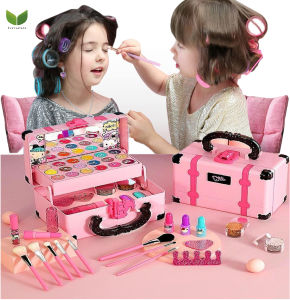 Kids Makeup Toy Set Early Learing Educational Toys Pretend Play Non-Toxic And Washable Princess Gift For Girls Age 3-14 Years