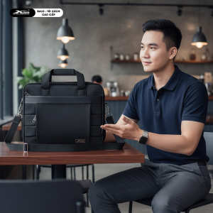 Cặp Đựng Laptop Cao Cấp Xbags Expand Pro XB4002 Màu Đen Chống Nước Chống Sốc Khóa Mở Rộng Tiện Lợi Đựng Được Laptop 17 Inch Sang Trọng Chuyên Nghiệp!