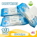 Heart Baby 1/3 PACKS BABY ANNE BODY WIPES EXTRA LARGE PACK BY 54 SHEETS CLASSIC FRAGRANCE. 