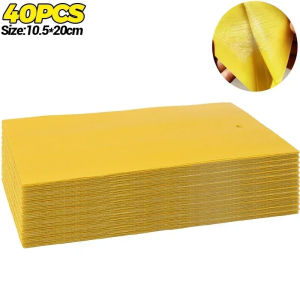 Dizoey 100PCS Strong Sticky Insect Trap Double-sided Fruit Fly Traps Bugs Yellow Sticky Board Plant Flower Pest Control Catcher Insect Killer