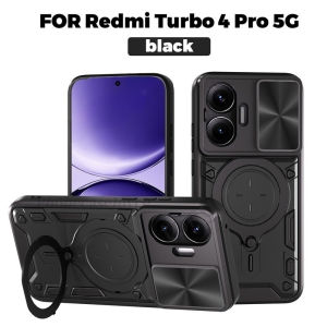 PocoF7 Case For Poco F7 5G 2025 Xiaomi Phone Casing Back Cover Shockproof Bumper Car Stand Holder Bracket CD Pattern Slide Window Camera Protect Soft TPU Edge