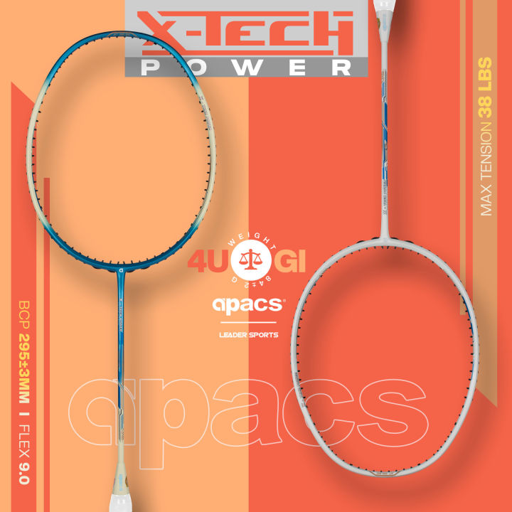 (FREE STRING & GRIP) APACS BADMINTON RACKET X TECH POWER Lazada