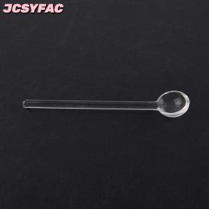JCSYFAC Dài xử lý thủy tinh muỗng cà phê Bộ đồ ăn trong suốt cà phê khuấy muỗng