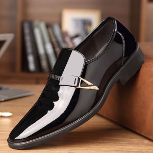 Mens Dress Shoes Leather Formal Shoes Normal Elegant Man Casual Business Footwear for Men Breathable Non-slip Pointed Toe