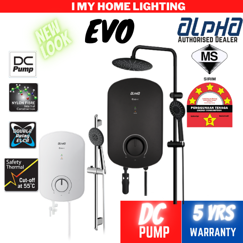 ALPHA Evo I E Instant Water Heater with DC Pump Non No pump pemanas air ...