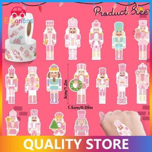 [Eleanor] 500Pcs Christmas Cartoon Nutcracker King And Soldier Decals Christmas Nutcracker Stickers Cute Stationery Decoration