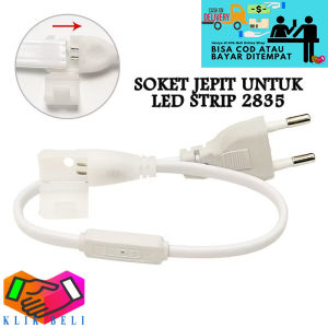 Klik-Beli Soket Colokan Sambungan Lampu Strip LED Selang 2835 SMD 220V Adaptor Lampu Strip