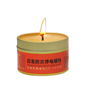 【สามารถเผาไหม้ได้ 30 ชั่วโมง】เทียนป้องกันภัยพิบัติฉุกเฉิน เทียนฉุกเฉินกลางแจ้ง เทียนปลอดควันกันน้ำถังเหล็ก