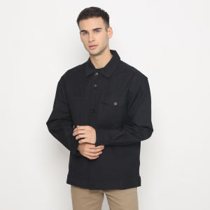 POLICE Kemeja Polos Semi Jaket Regular Fit Lengan Panjang Pria