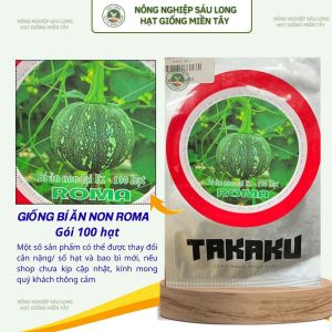Gói 100 hạt - Hạt giống Bí ăn non lai F1 Roma Takaku