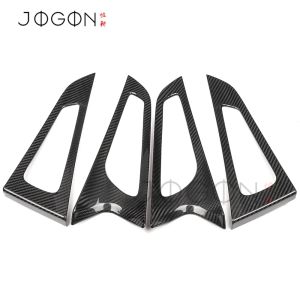 Cornerr For Genesis G70 2017 2018 2019 2020-2025 4Pcs Dry Carbon Fiber Car Interior Door Handle Panel Cover Sticker Trim Accessories 7P3H9